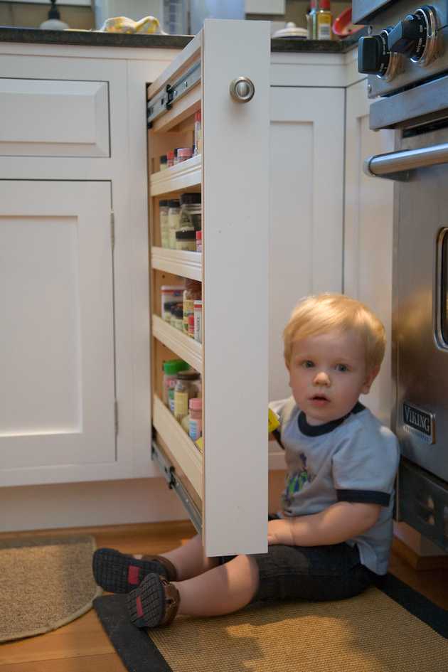 Hanging out behind the spice rack